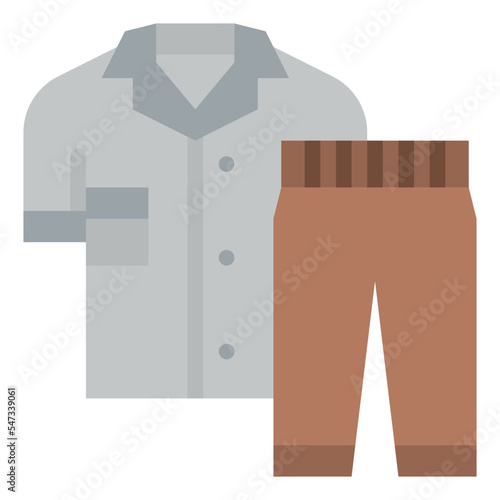 pajamas fashion cloth wear icon