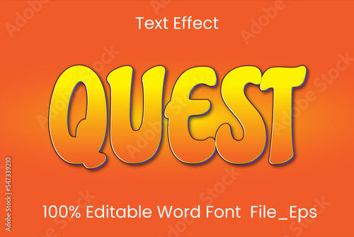  Quest gradient text effect, editable text