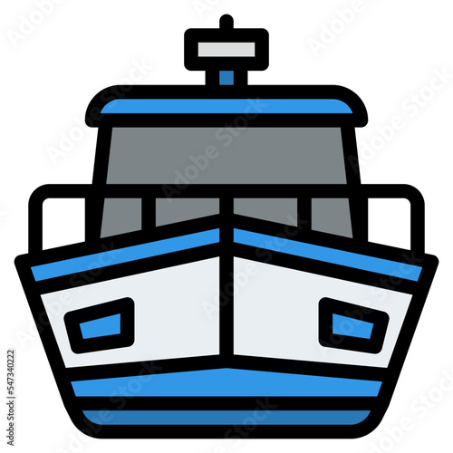 boat transit transportation map icon