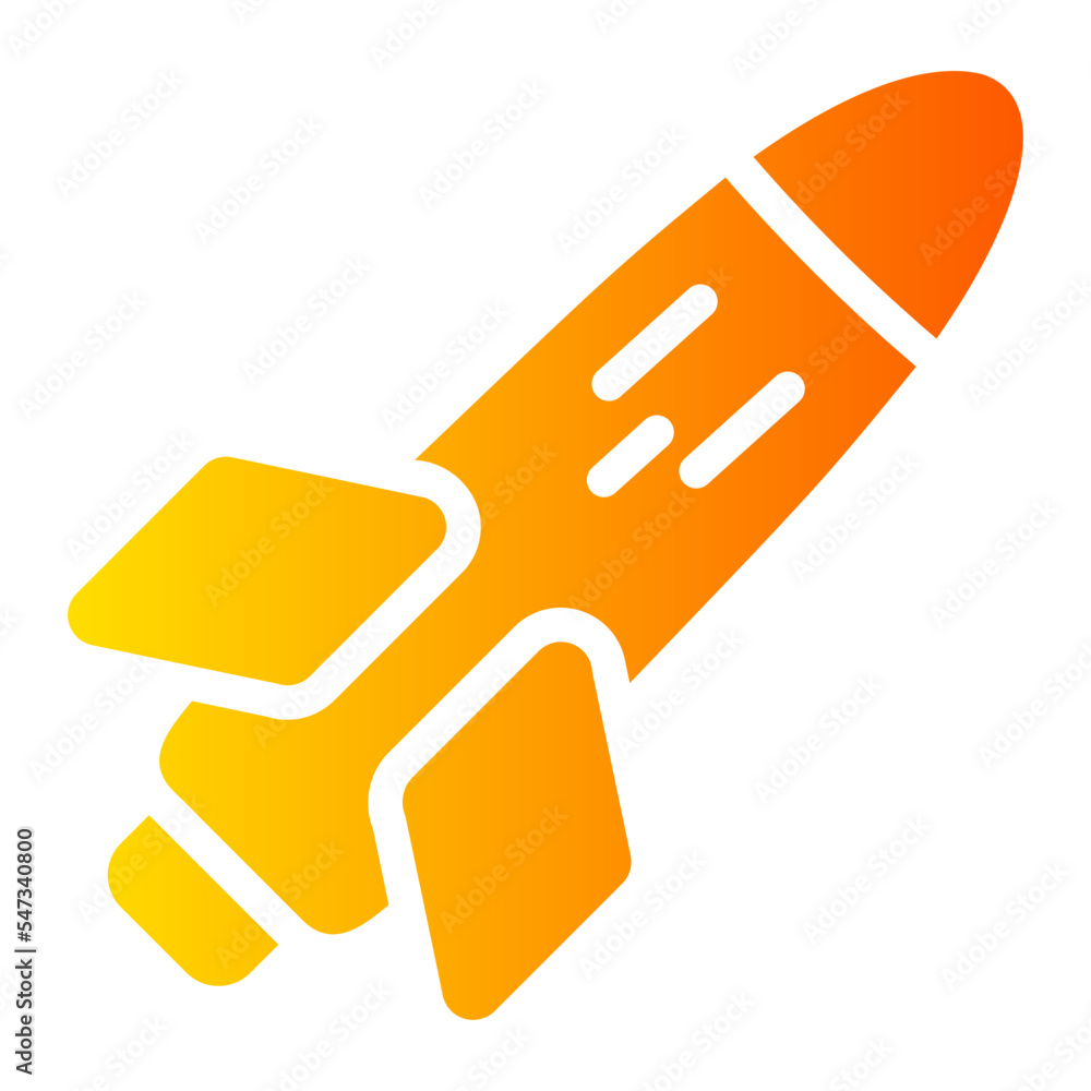 missile gradient icon missile gradient icon