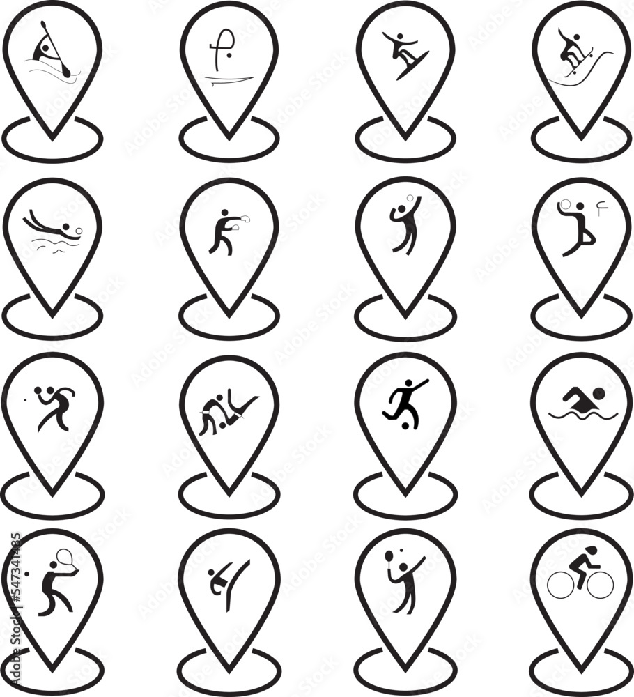 sports location icons sports location icons