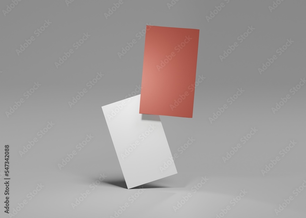 Blank mockup of a two gift cards Blank mockup of a two gift cards