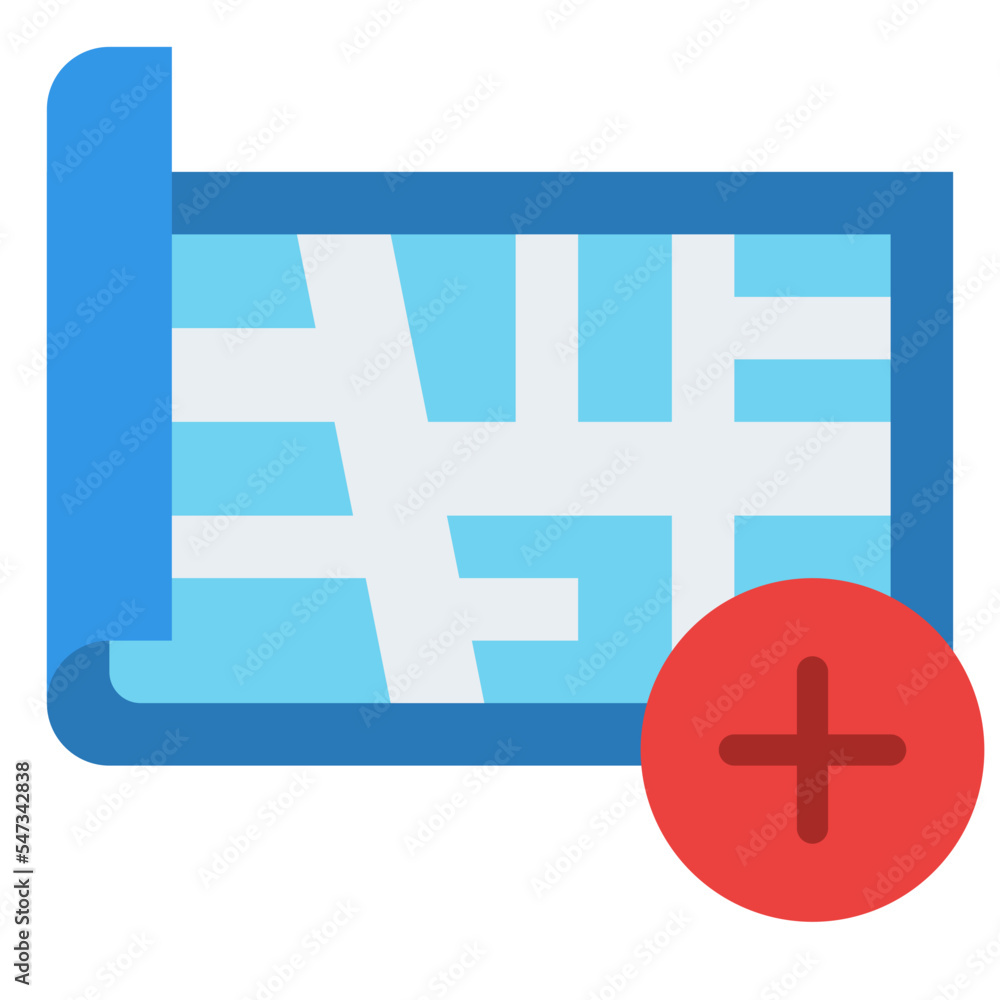 Fototapeta premium add missing place add pin map icon