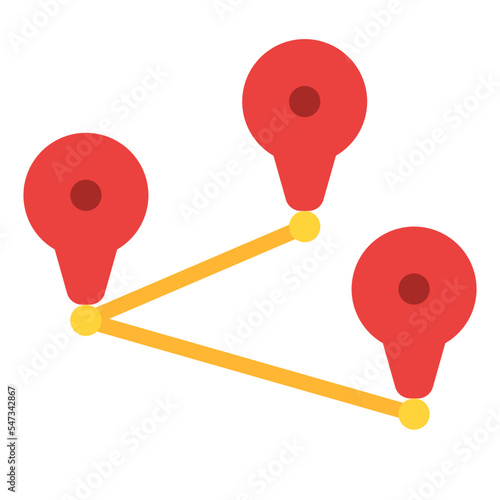 distance places connection location icon