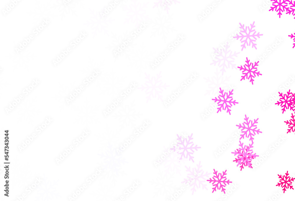 Light Purple, Pink vector layout with bright snowflakes, stars. Light Purple, Pink vector layout with bright snowflakes, stars.
