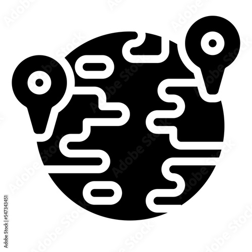 world distance places travel icon