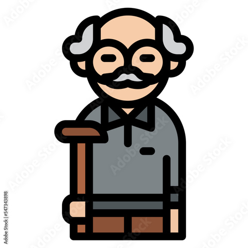 grandfather grandparent old family people icon