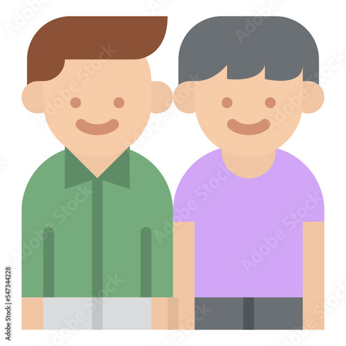 couple lover gay lgbt people icon