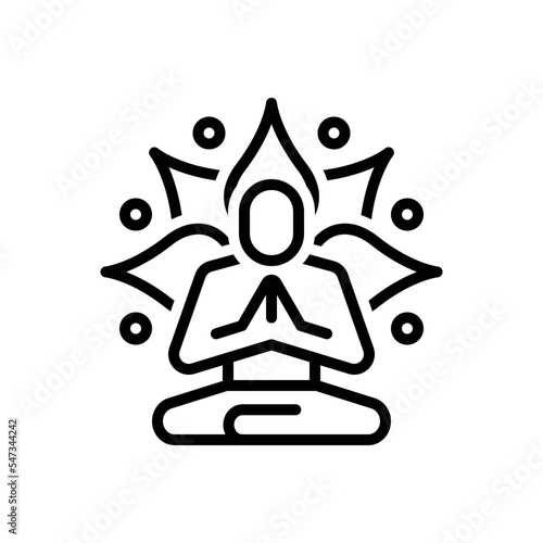 Black line icon for retreat
