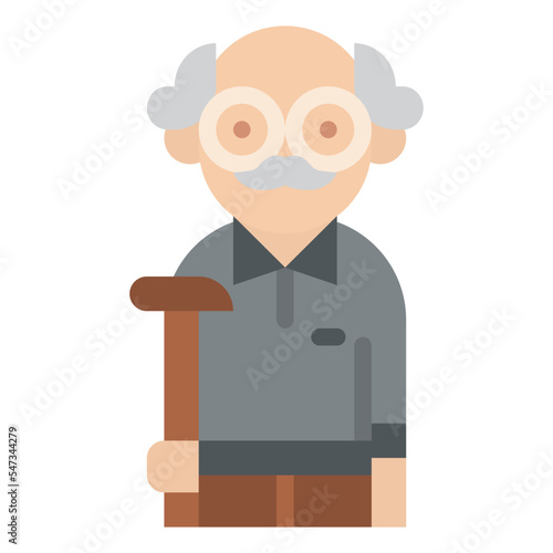 grandfather grandparent old family people icon
