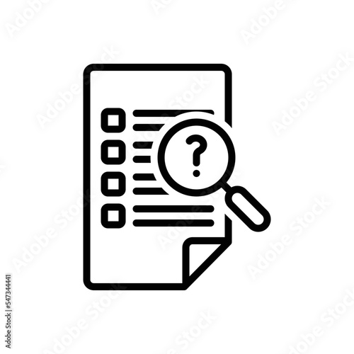 Black line icon for generally