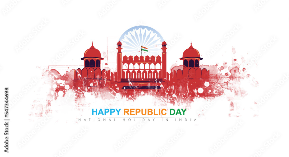 Republic Day celebrations with 26th January India and Ashoka Wheel, try