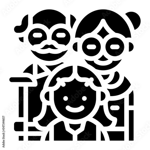 grandparent granddaughter family grandpa people icon