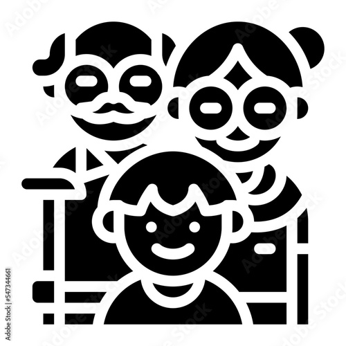 grandparent grandson family grandpa people icon