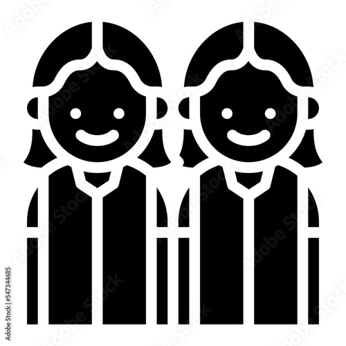 kids twins girl sibling people icon
