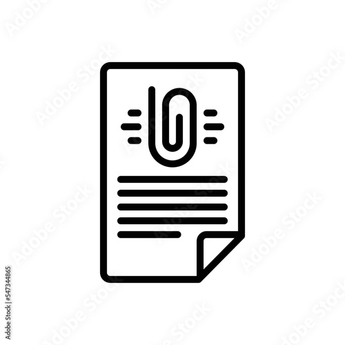 Black line icon for annex
