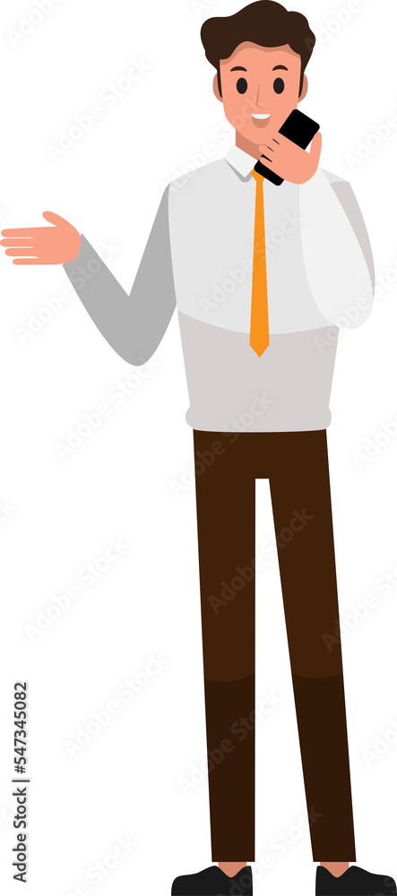 cartoon business man wearing white shirt character set ,Vector illustration cartoon business man wearing white shirt character set ,Vector illustration