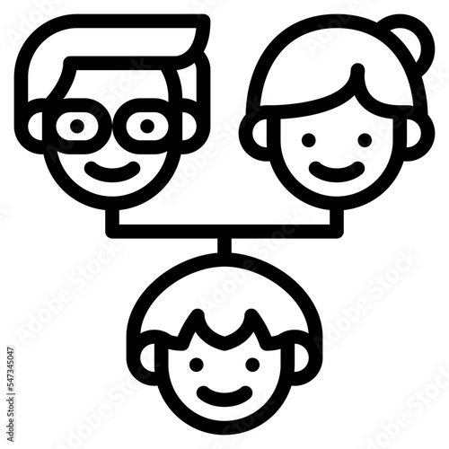 family tree family members parent people icon