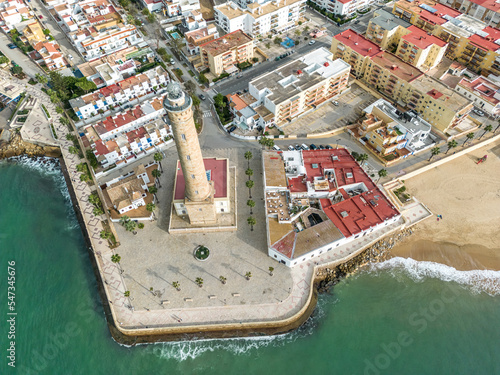 aerial view of chipiona lighthouse photo