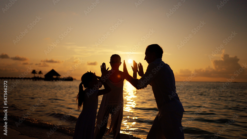 Family People On Beach