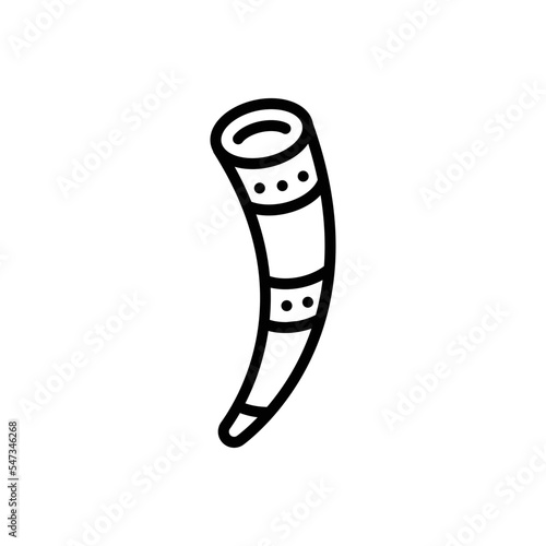 Black line icon for ivory