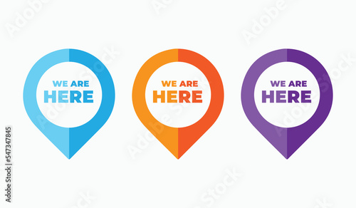 Map pointers.Location pin set.GPS location symbol collection illustration.Stock vector.