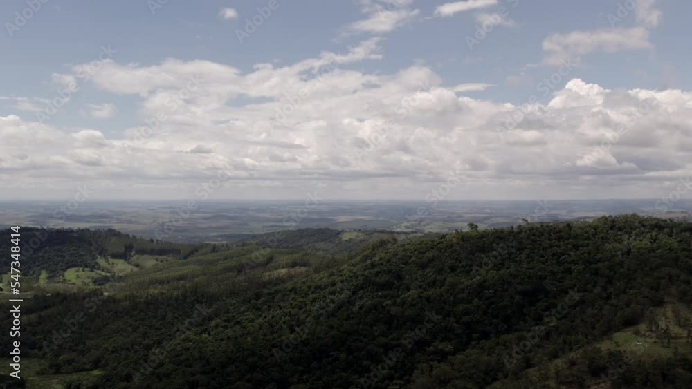 Brazilian forests and coffee fields on a sunny summer day - aerial view Brazilian forests and coffee fields on a sunny summer day - aerial view