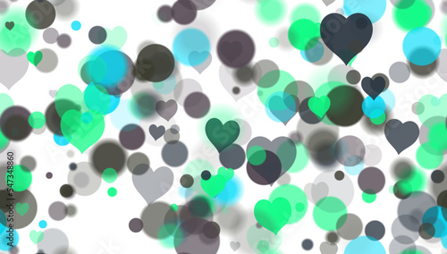 Background pattern abstract design texture. Seamless. Dark on white. Theme is about decoration, inspiration, love, circle, translucency, defocused, lights, blending, soft, romance, graphic