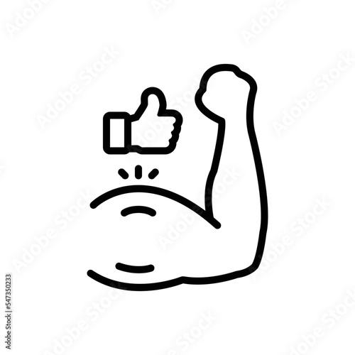 Black line icon for appreciated