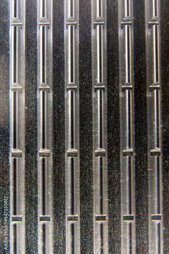 background of aluminum Cooling radiator of the video card processor