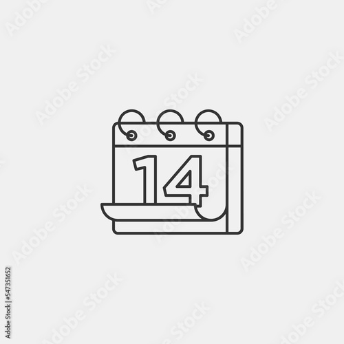 Calendar vector icon illustration sign