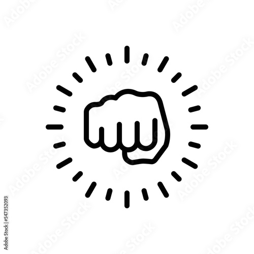 Black line icon for punch