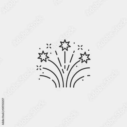 Fire_works vector icon illustration sign