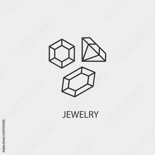 Jewelry vector icon illustration sign