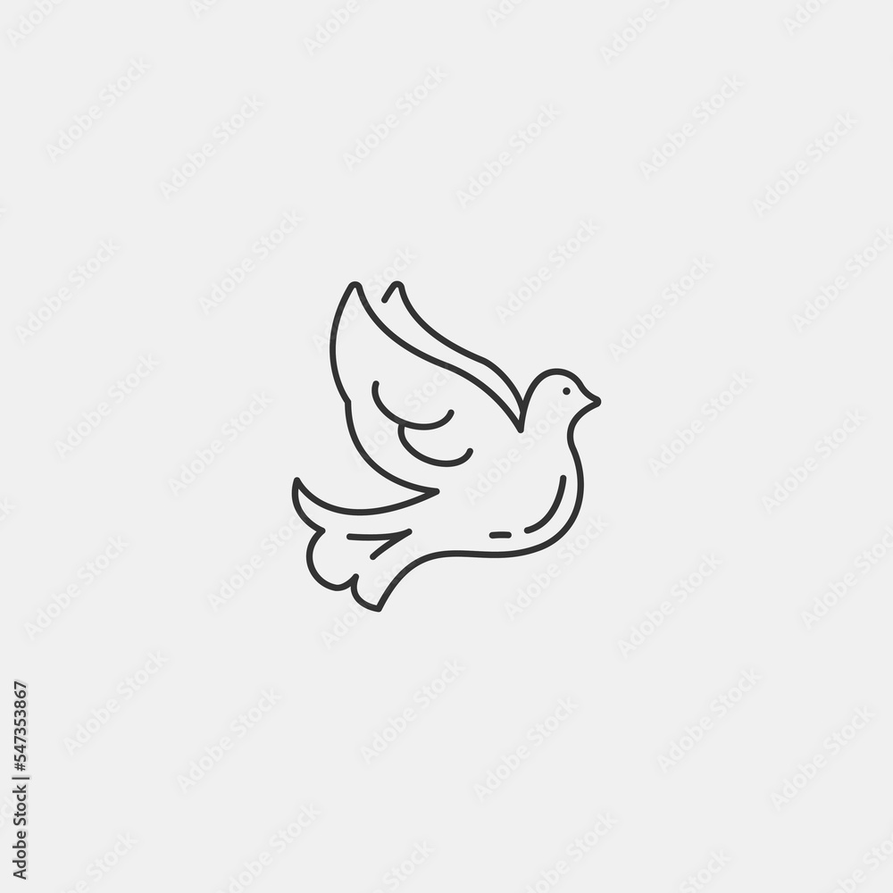 Pigeon_love vector icon illustration sign Pigeon_love vector icon illustration sign