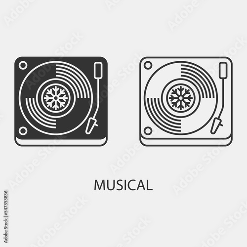 Music vector icon illustration sign