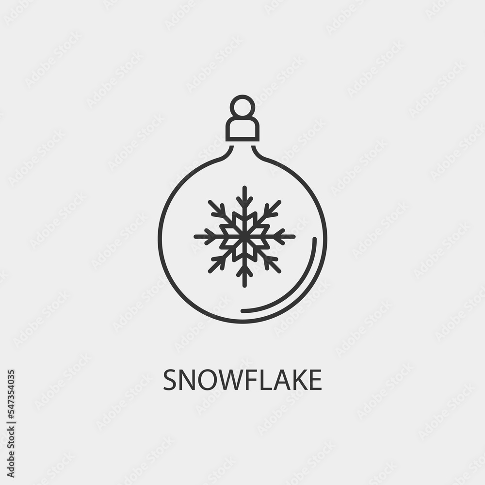 Snowflakes vector icon illustration sign Snowflakes vector icon illustration sign