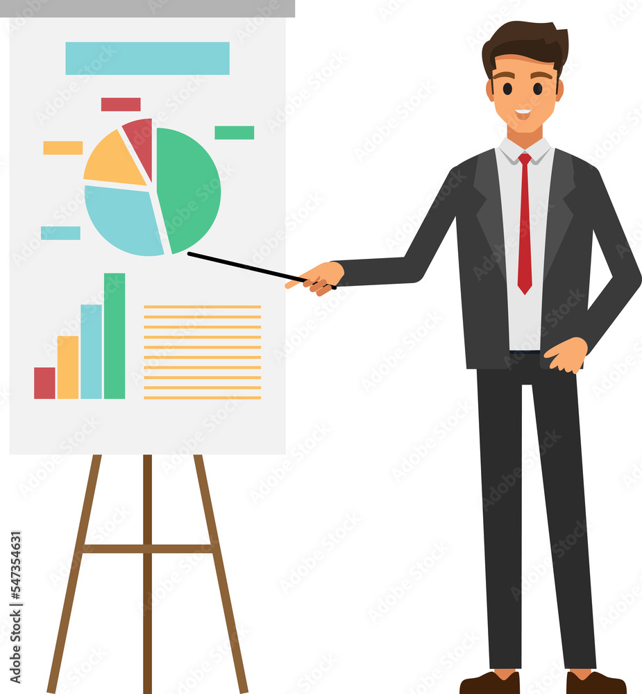 business man wear suit character