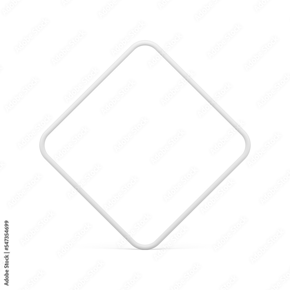 White 3d rhombus border elegant trendy decor element for premium design realistic White 3d rhombus border elegant trendy decor element for premium design realistic