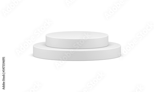 White 3d podium round steps stage award arena for event win competition celebration realistic