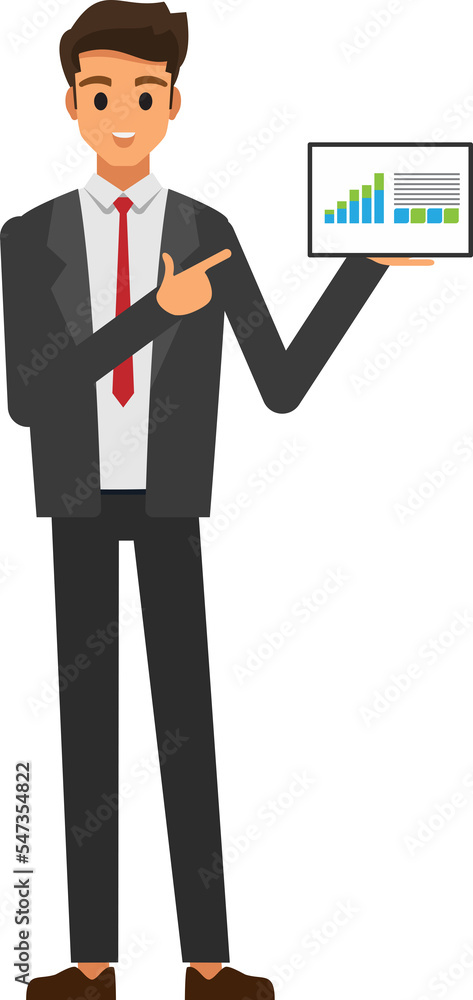 business man wear suit character business man wear suit character