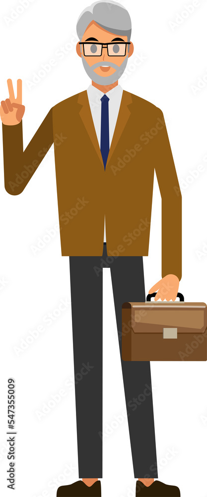 Obraz premium business man wear suit character