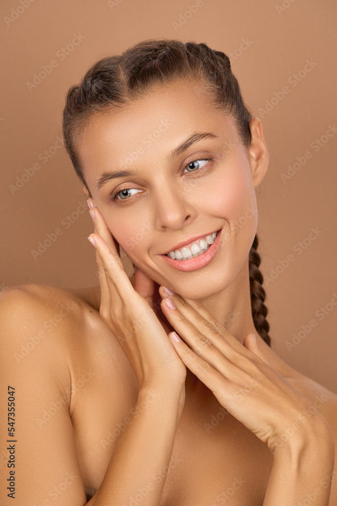 Natural beauty. Beautiful young woman. Smooth skin care concept. Natural beauty. Beautiful young woman. Smooth skin care concept.