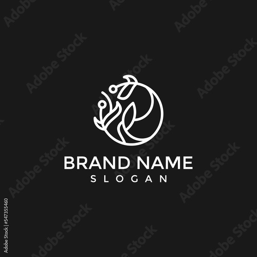 luxury beauty flower logo spa salon cosmetics brand. circular flower and leaf logotype - vector