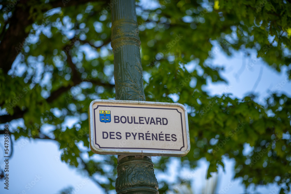 Panneau, Boulevard des Pyrénées