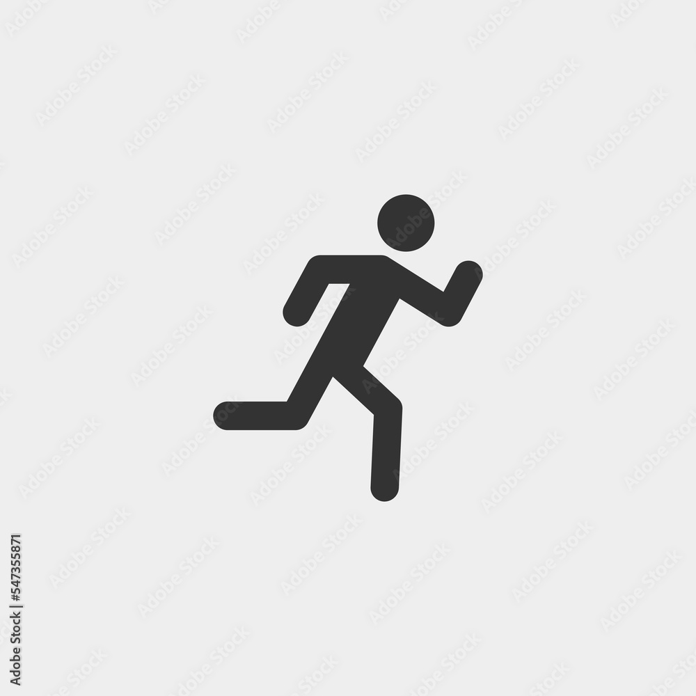 Running vector icon illustration sign Running vector icon illustration sign