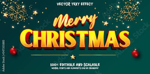 Merry Christams and Happy new year with Christmas ball on top view of vector illustration.