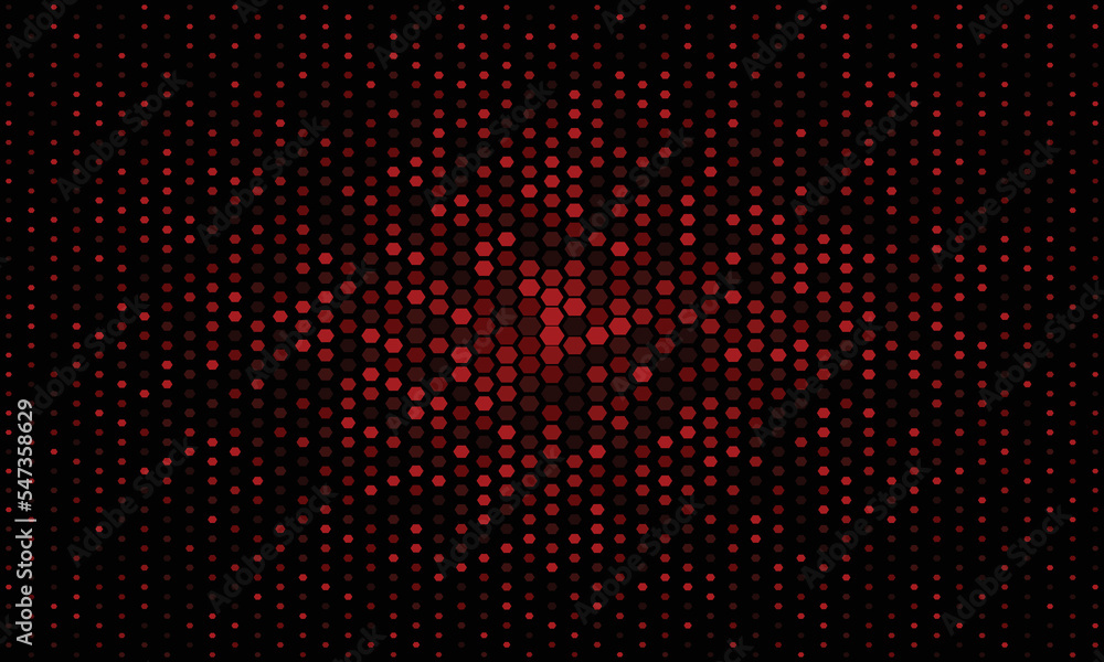 Red hexagon background