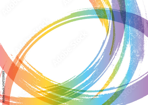 筆書きのレインボーフレーム　020