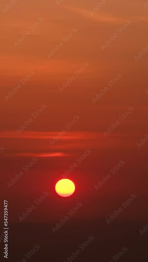 Timelapse of dramatic sunrise with orange sky in a sunny day. Timelapse of dramatic sunrise with orange sky in a sunny day.